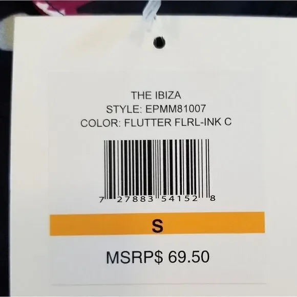 Ellen Tracy Navy Blue Floral Cold Shoulder Double V-neck Layer Blouse Size S - Picture 7 of 8